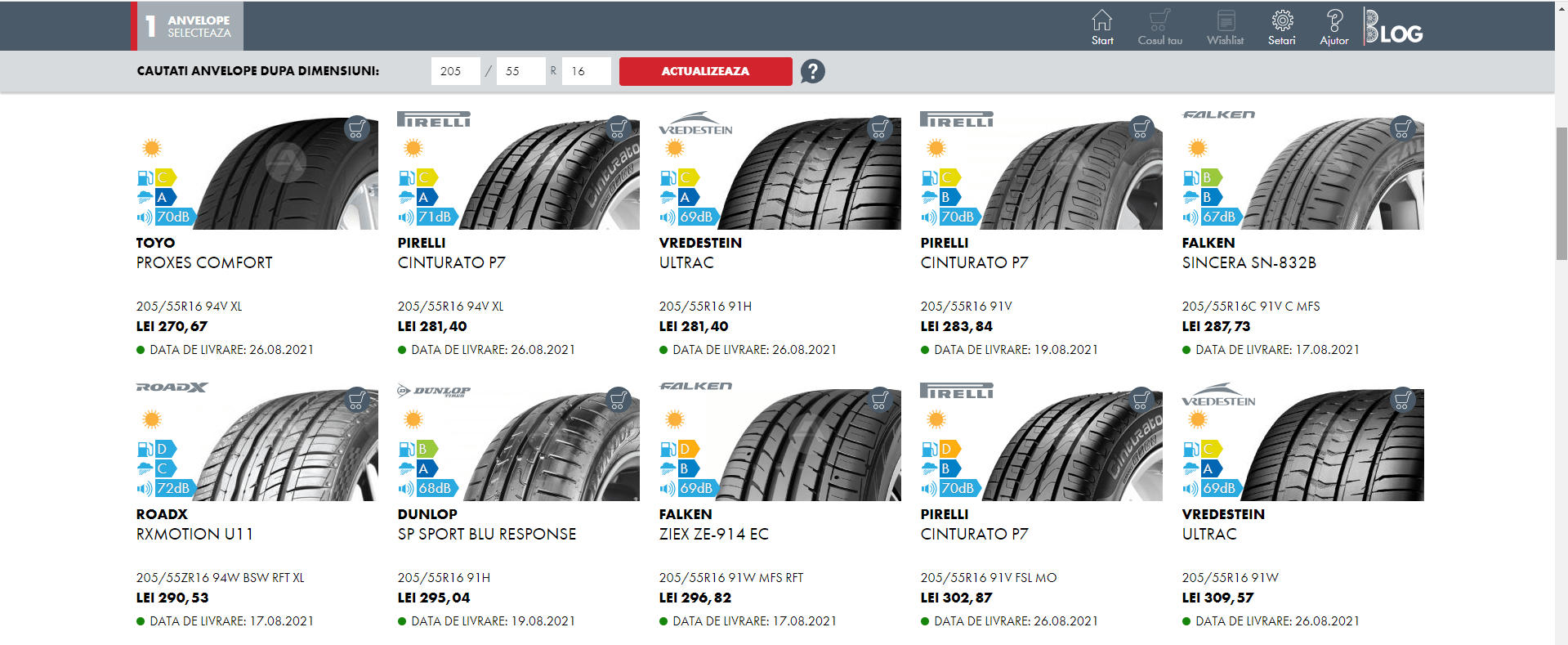 Configuratorul JANTA.RO oferă anvelope performante pe ploaie, pentru orice automobil și pentru un spectru de bugete