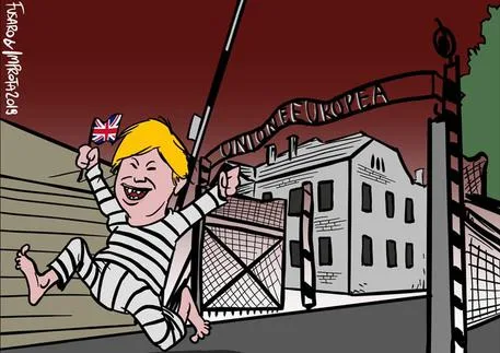 Caricaturist italian, criticat după un desen care face o paralelă între UE şi Auschwitz