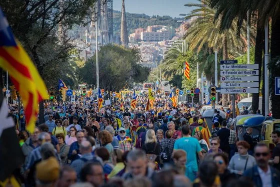 Proteste la Barcelona în timpul vizitei regelui Spaniei