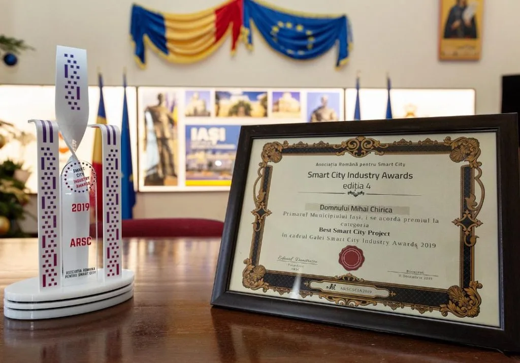Municipiul Iaşi a câştigat marele premiul de la Gale Smart City Industry Awards