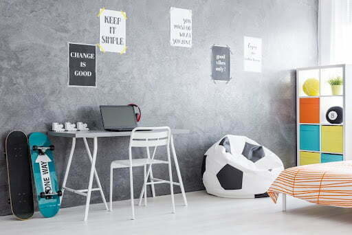 Camere de tineret în stil minimalist